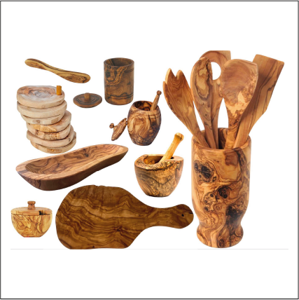 Mediterranean Olive Wood Ultimate Kitchen Collection